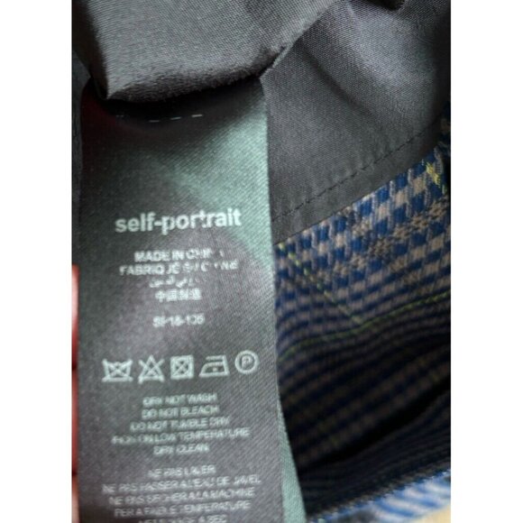 SELF-Portrait Ruffled Checked Tweed Mini Skirt Academia Coquette US 4 - Picture 6 of 6